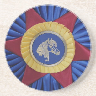 Dessous De Verre En Grès Horse Show Rosette