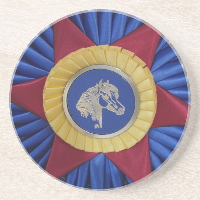 Dessous De Verre En Grès Horse Show Rosette (Devant)