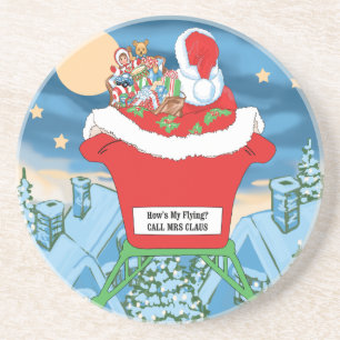 Dessous De Verre En Grès Humour drôle de Noël du père noël va comment m