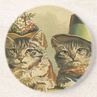 Humour vintage, Chats de mariée victorienne en Cas