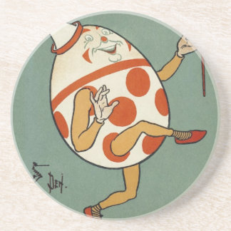 Dessous De Verre En Grès Humpty Dumpty, Vintage Mère Goose Nursery Rhyme