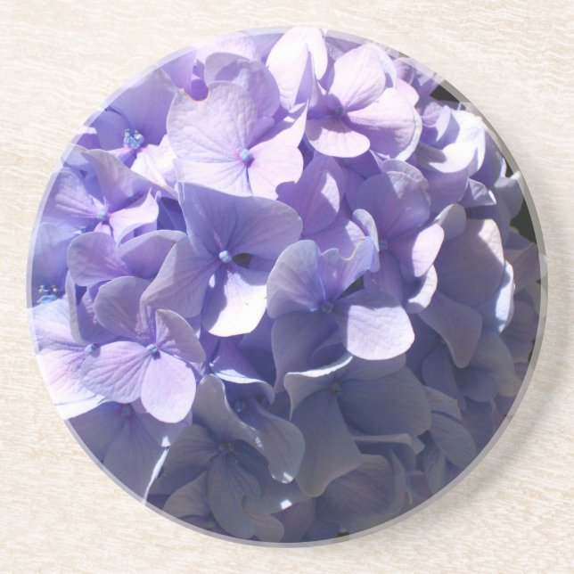 Dessous De Verre En Grès Hydrangée violette (Devant)