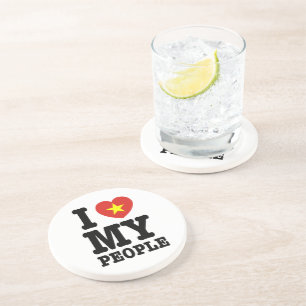 Dessous De Verre En Grès I Heart (Love) My Viet People