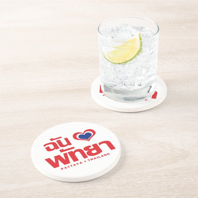 Dessous De Verre En Grès I Heart (Love) Pattaya ⇢ Chonburi Eastern Thailand (Côté)