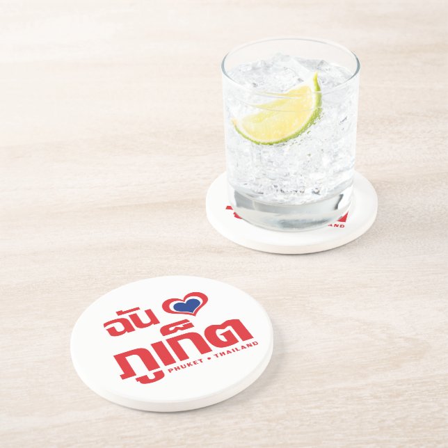 Dessous De Verre En Grès I Heart (Love) Phuket │ Thaïlande (Côté)