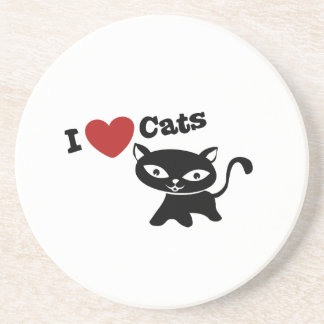 Dessous De Verre En Grès I love cats