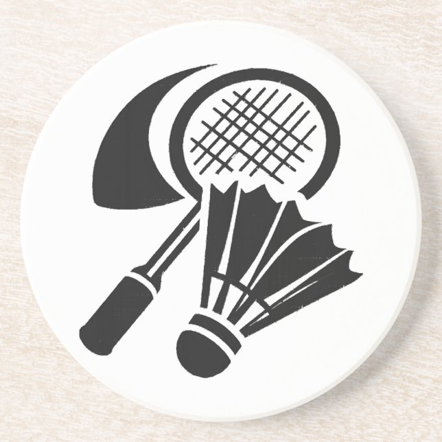 Dessous De Verre En Grès Idées de cadeaux de badminton (Devant)