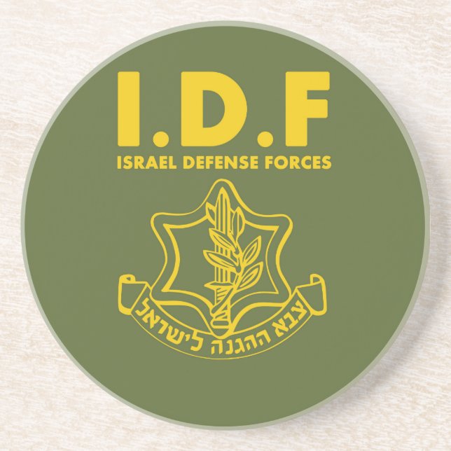Dessous De Verre En Grès IDF Israel Defense Forces - ENG (Devant)