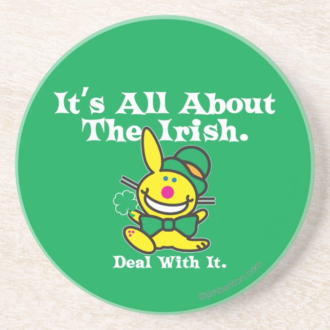 Dessous De Verre En Grès Il est tout au sujet de l'irlandais (le vert) (Devant)