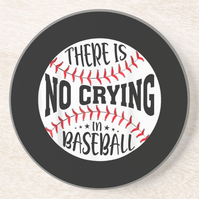 Dessous De Verre En Grès Il N'Y A Pas De Pleurage Au Baseball (Devant)