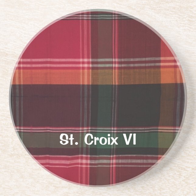 Dessous De Verre En Grès Îles Vierges USVI St. Croix Personnaliser (Devant)