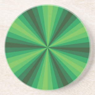 Dessous De Verre En Grès Illusion d'optique Tapisserie verte