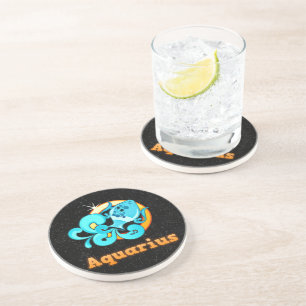Dessous De Verre En Grès Illustration Aquarius