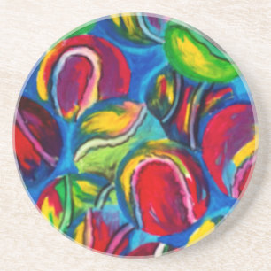 Dessous De Verre En Grès Illustration de balle de tennis