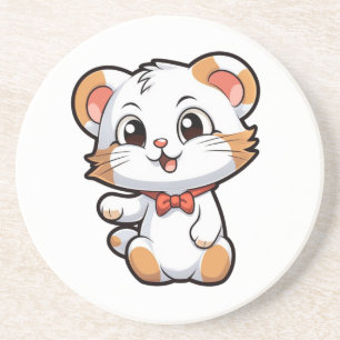 Dessous De Verre En Grès Illustration de la souris de dessin