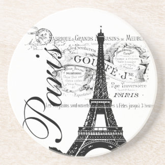 Dessous De Verre En Grès Illustration vintage de la Tour Eiffel de Paris