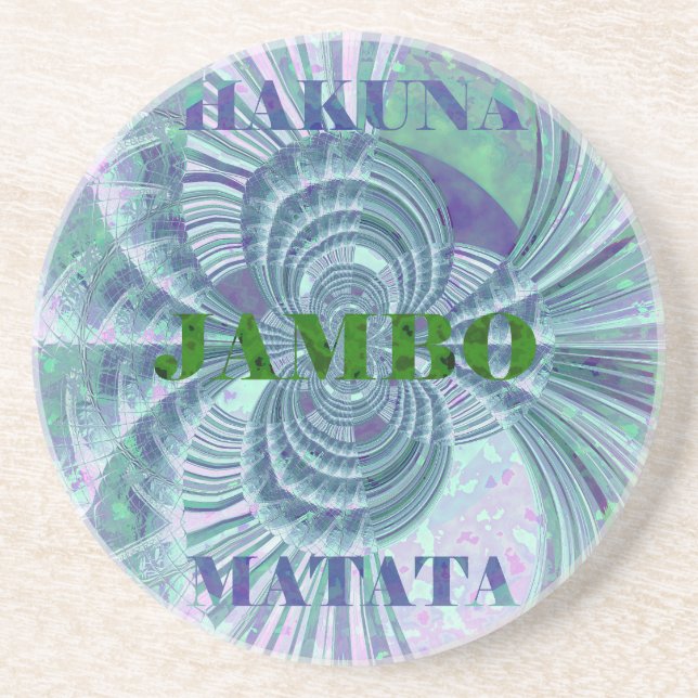 Dessous De Verre En Grès Impression d'art Aurora Matata (Devant)