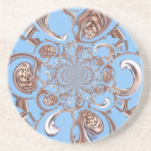 Dessous De Verre En Grès Impression d'art Kaleidoscope vintage