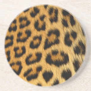 Dessous De Verre En Grès Impression de fourrure Leopard