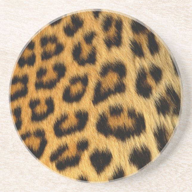 Dessous De Verre En Grès Impression de fourrure Leopard (Devant)