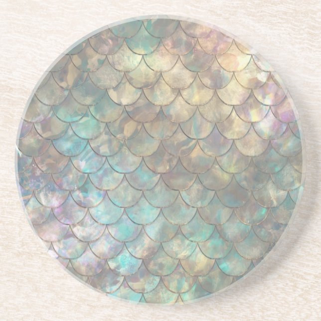 Dessous De Verre En Grès Impression de sirène brillante (Devant)