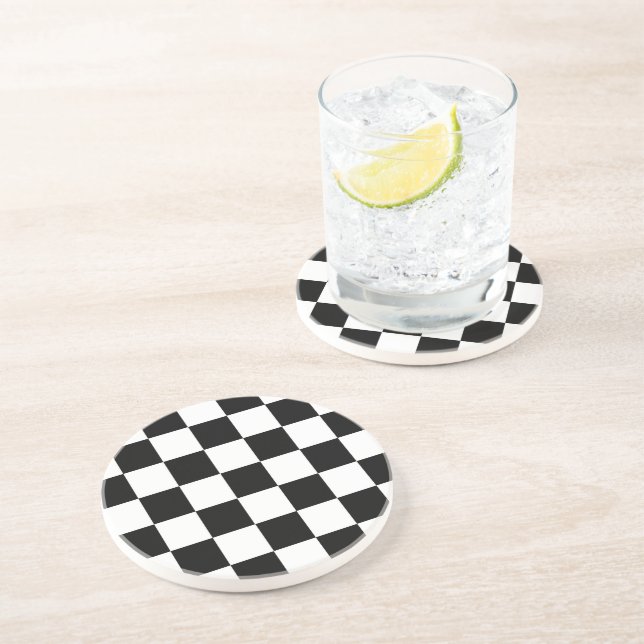 Dessous De Verre En Grès Indicateur Checker (Côté)