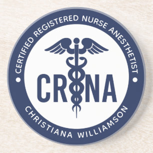 Dessous De Verre En Grès Infirmière anesthésiste certifiée CRNA personnalis