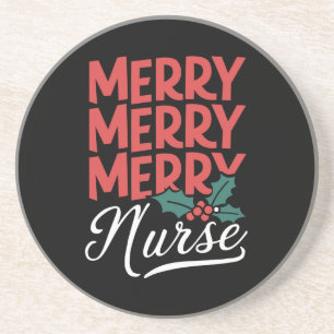 Dessous De Verre En Grès Infirmière Noël Joyeuse Infirmière Cadeaux De Soin