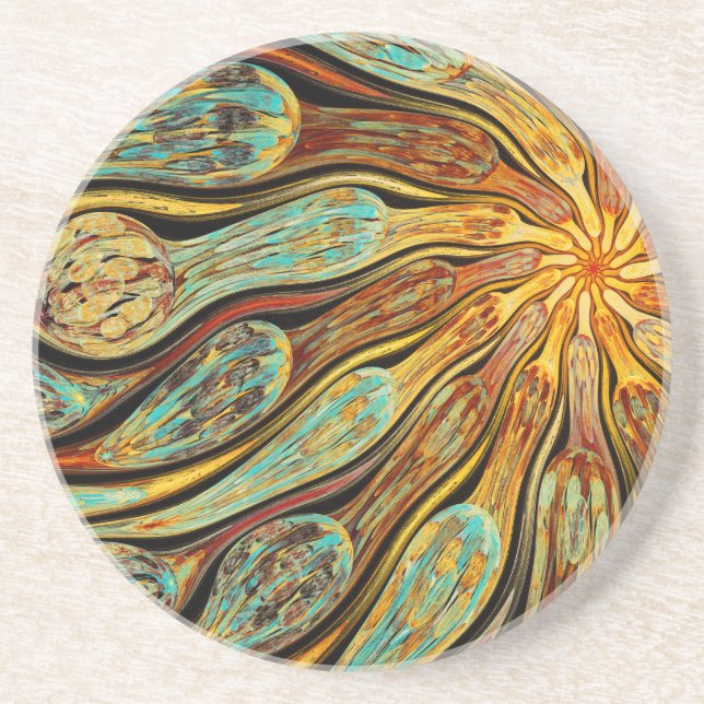 Dessous De Verre En Grès Inflorescence (Devant)