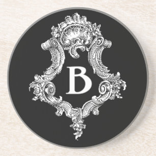 Dessous De Verre En Grès Initiale de monogramme B