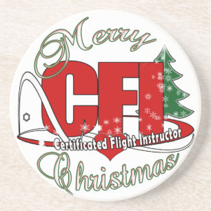 Dessous De Verre En Grès Instructeur de vol certifié CFI CHRISTMAS