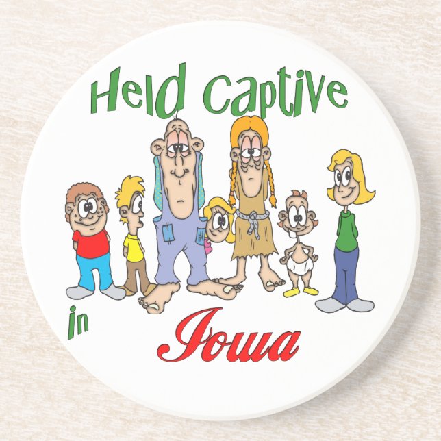 Dessous De Verre En Grès Iowa Funny Trailer Park Dessous de verre de grès (Devant)