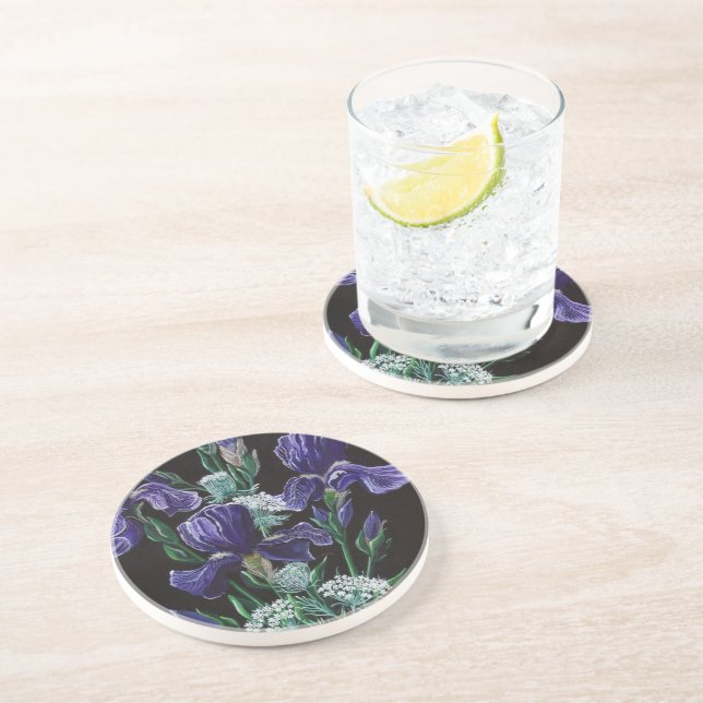 Dessous De Verre En Grès Iris (Côté)