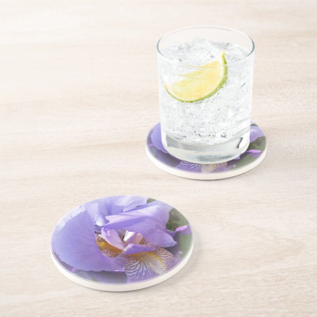 Dessous De Verre En Grès iris pourpre (Côté)