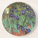 Dessous De Verre En Grès Irises de Vincent van Gogh, Jardin Vintage<br><div class="desc">Irises (1889) de Vincent van Gogh est une peinture vintage à fleurs de paysage de post impressionnisme d'art, représentant un jardin aux iris à barbe violet poussant par des pavots orange. Une seule fleur d'iris blanc fleurit au bord. À propos de l'artiste : Vincent Willem van Gogh (1853-1890) fut l'un...</div>