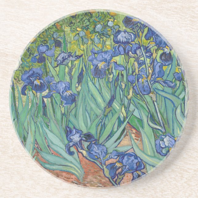 Dessous De Verre En Grès Irises par Van Gogh (Devant)