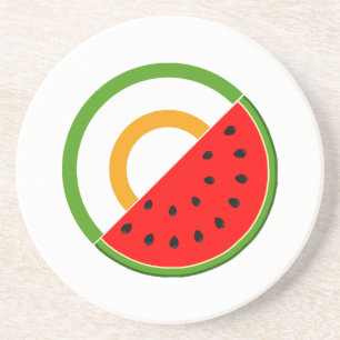 Dessous De Verre En Grès IRLANDE AVEC PALESTINE - Watermelon
