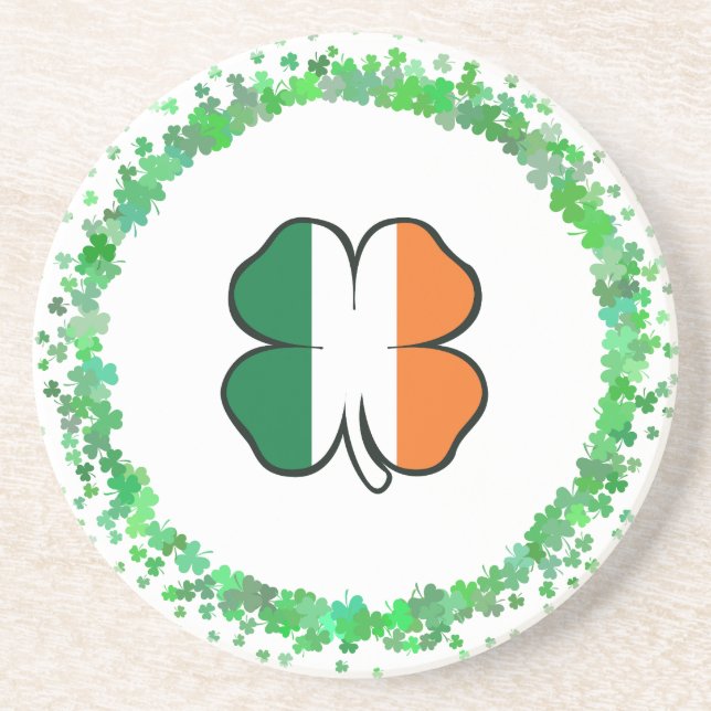 Dessous De Verre En Grès Irlande Saint Patrick's Day (Devant)