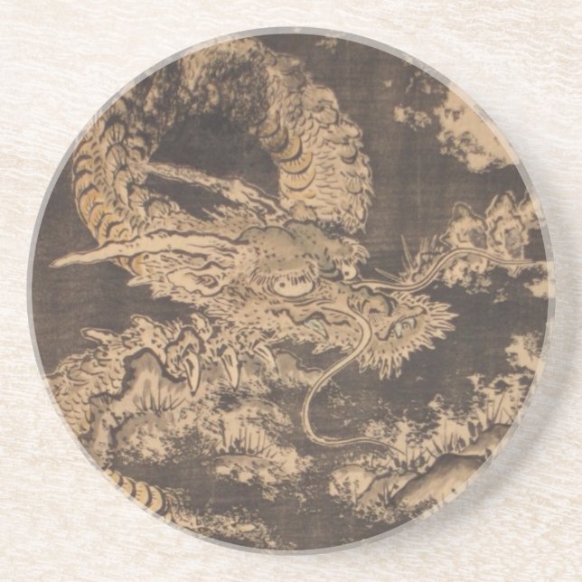 Dessous De Verre En Grès Isoda Koryusai Dragon (Devant)
