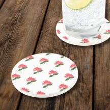 Ixora, Fleur du Dessous de verre de grès Maha Sara