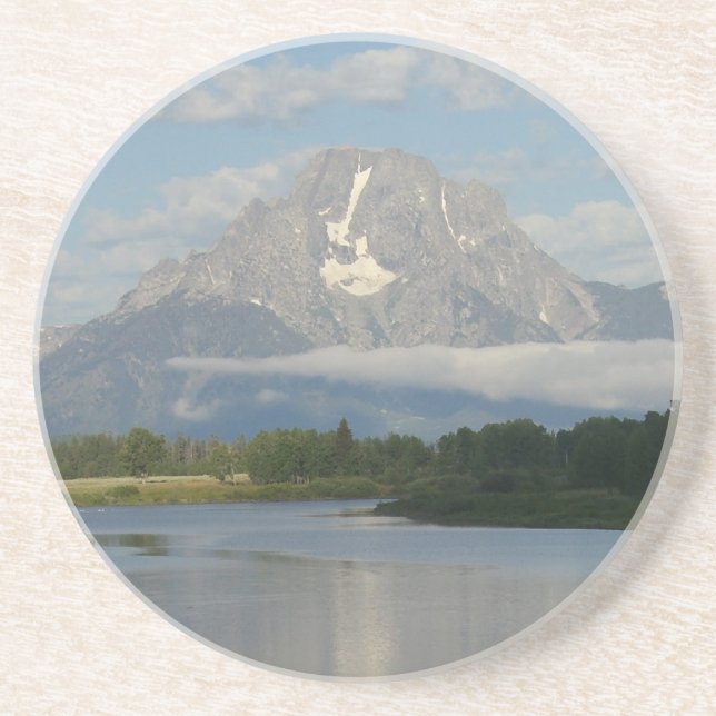 Dessous De Verre En Grès Jackson Hole River au Grand Teton National Park (Devant)