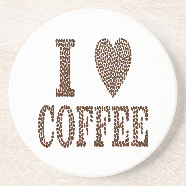 Dessous De Verre En Grès J'adore le café (Devant)