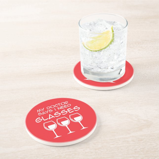 Dessous De Verre En Grès J'ai besoin de lunettes (Côté)