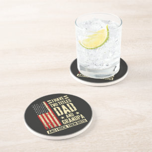 Dessous De Verre En Grès J'ai Deux Titres Papa Et Papi Fête Des Pères