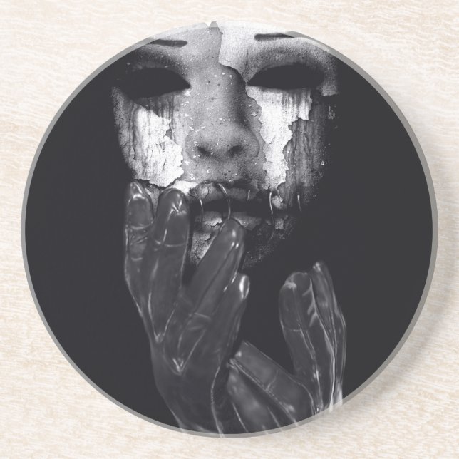 Dessous De Verre En Grès J'ai perdu mon masque (Devant)