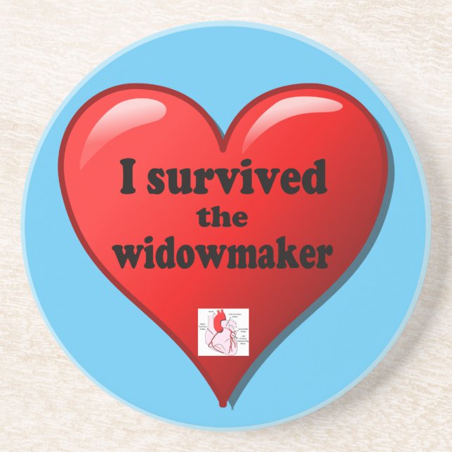 Dessous De Verre En Grès J'ai survécu à la veuve (Devant)