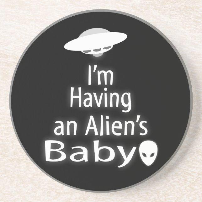 Dessous De Verre En Grès J'ai un bébé Alien (Devant)
