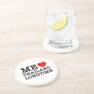 DESSOUS DE VERRE EN GRÈS J'AIME LA THAÏLANDE LONGTEMPS