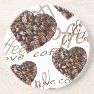 Dessous De Verre En Grès "J'Aime Le Café !"