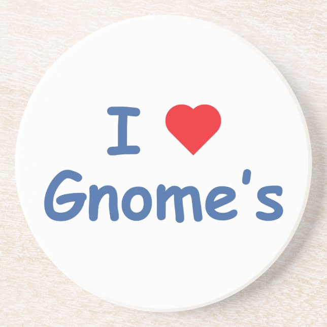 Dessous De Verre En Grès J'aime le gnome (Devant)